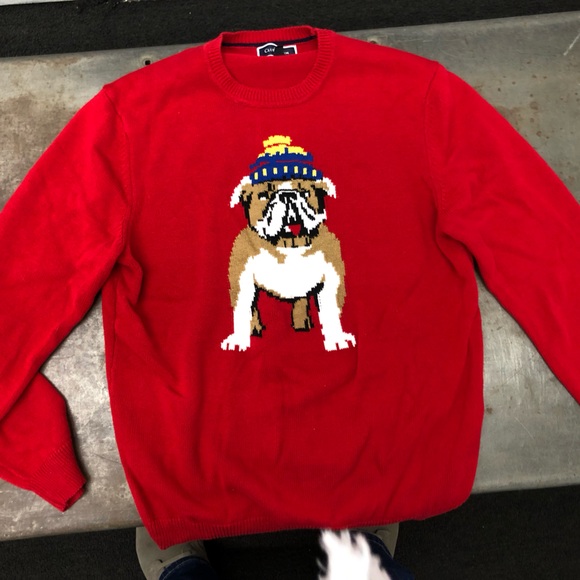 Charter Club Fun Sweater with Bulldog - Picture 1 of 4